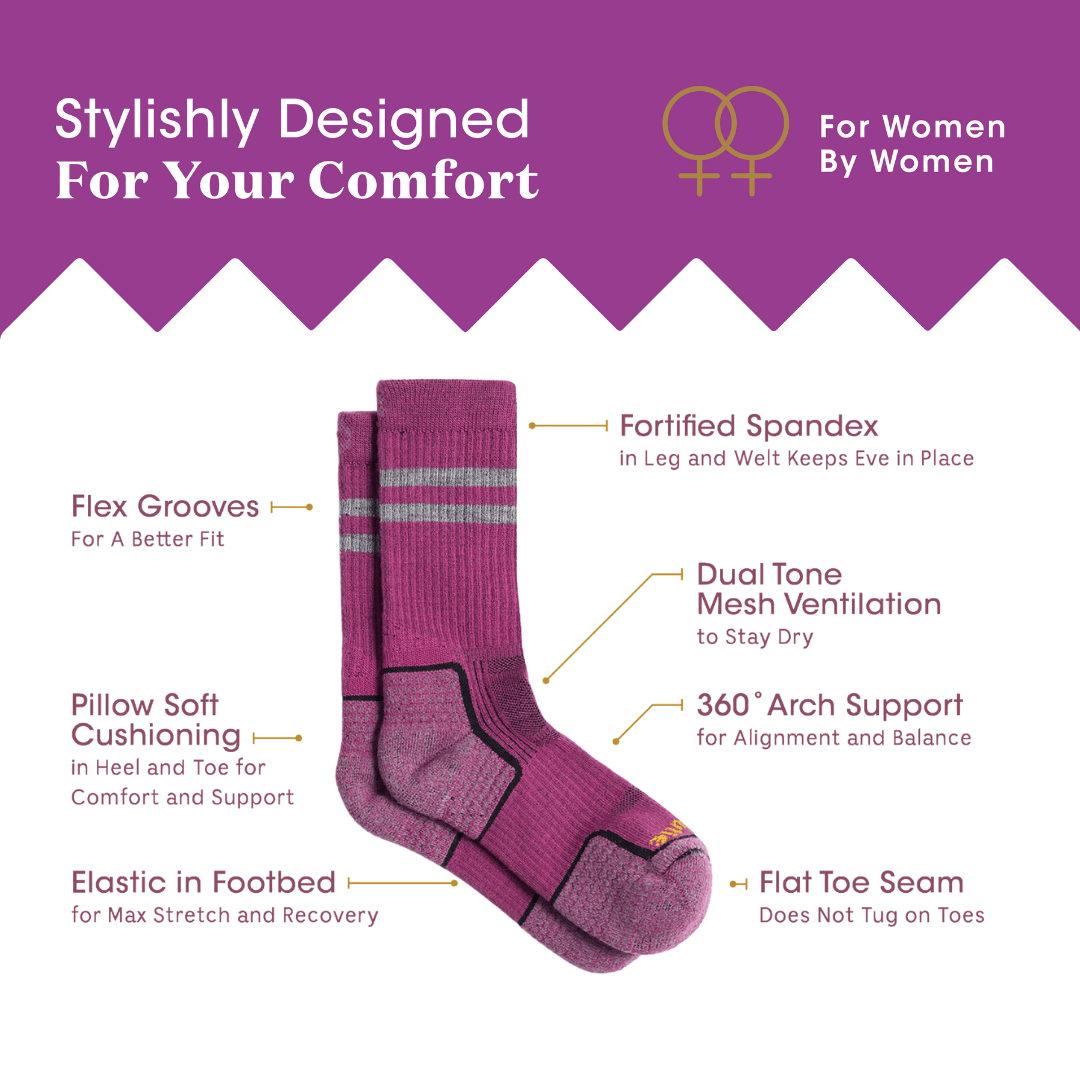 Classic Athletic Merino Wool Hiker Crew