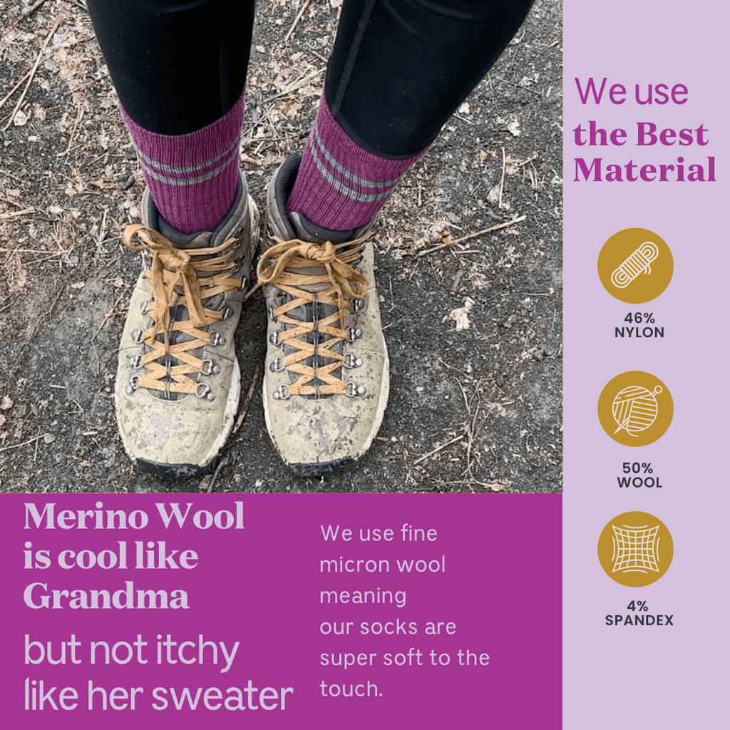 Classic Athletic Merino Wool Hiker Crew